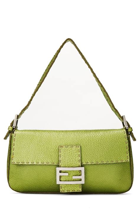 fendi green velvet bag|fendi wool baguette.